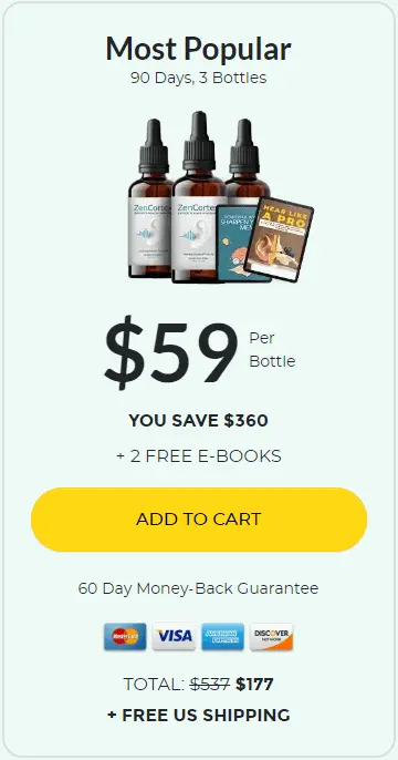 ZenCortex 3 bottle price